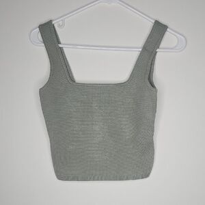 Abercrombie & Fitch Gray Knit Crop Top